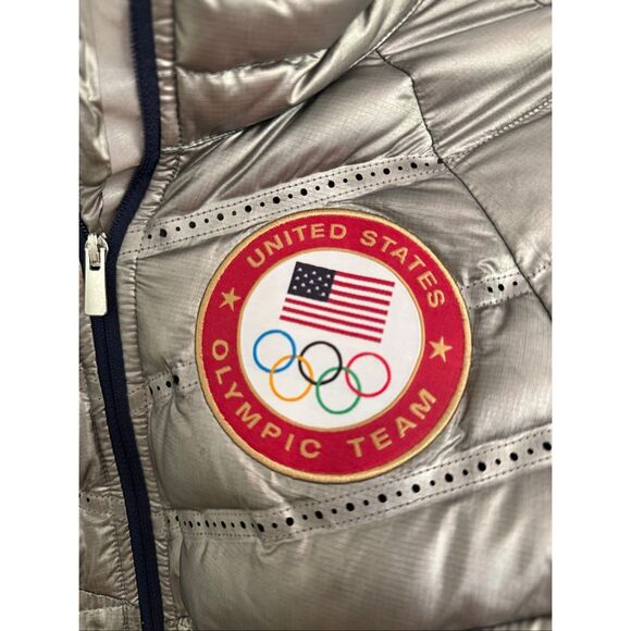 Nike Team USA Olympic Aeroloft Summit 800 Down Puffer Jacket Silver Womens Small - Picture 2 of 7